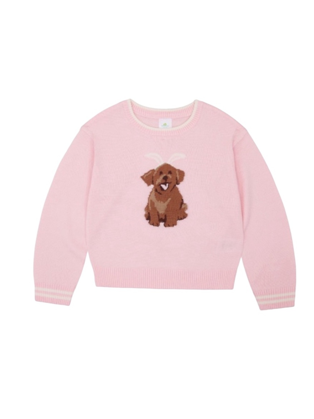 Girls 4/5 Pink Puppy Easter Sweater